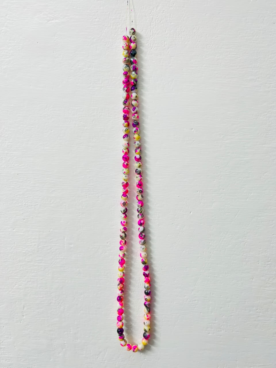 Vibrant Floral Acrylic Beads Mala