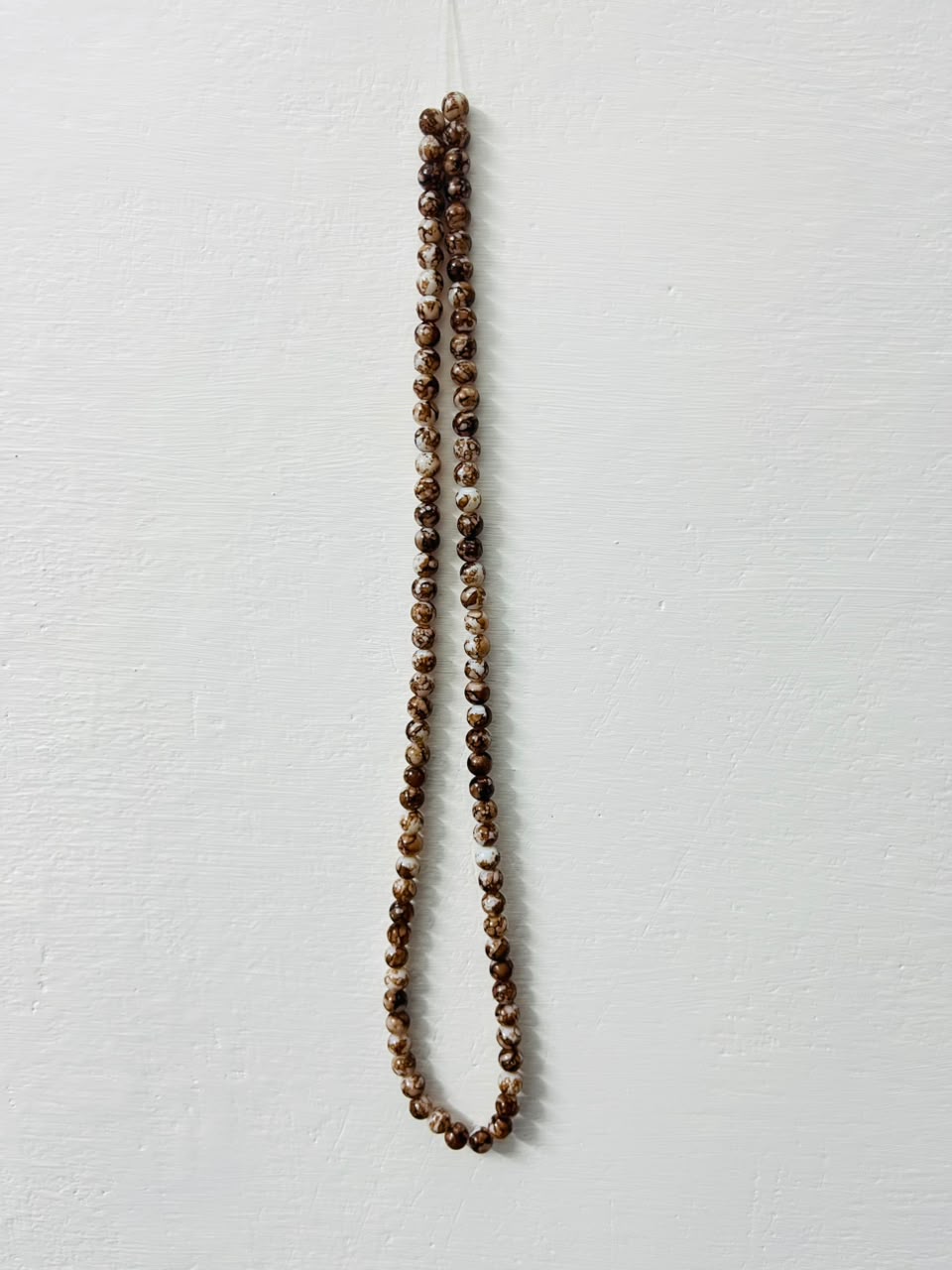 Monochrome Floral Acrylic Beads Mala