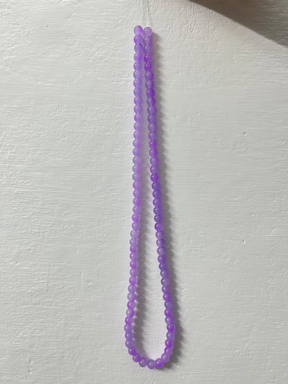 Purple Translucent Acrylic Beads Mala