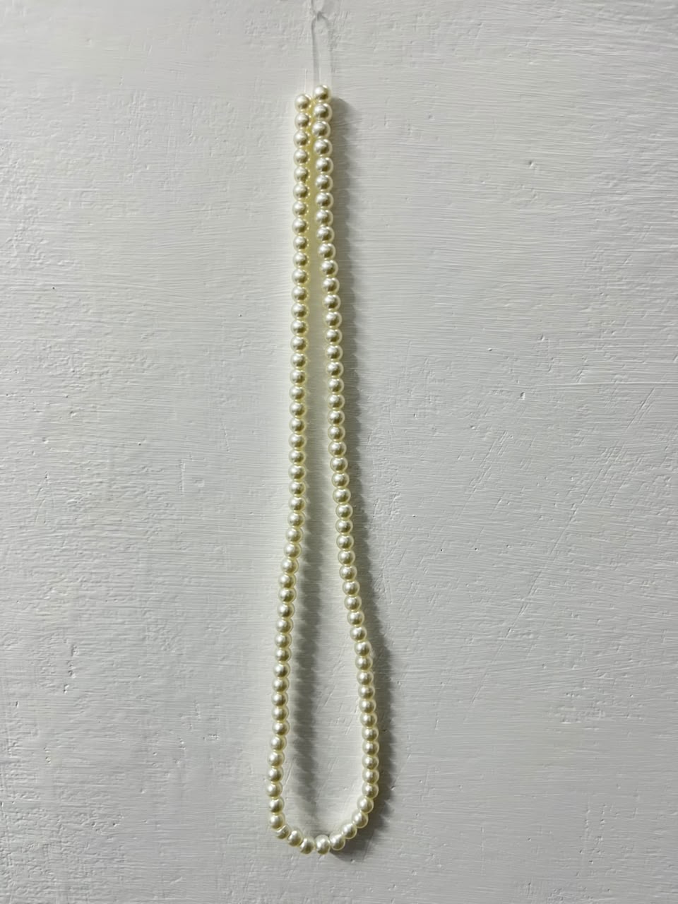 Ivory Cream Pearl Beads Mala (6 number)