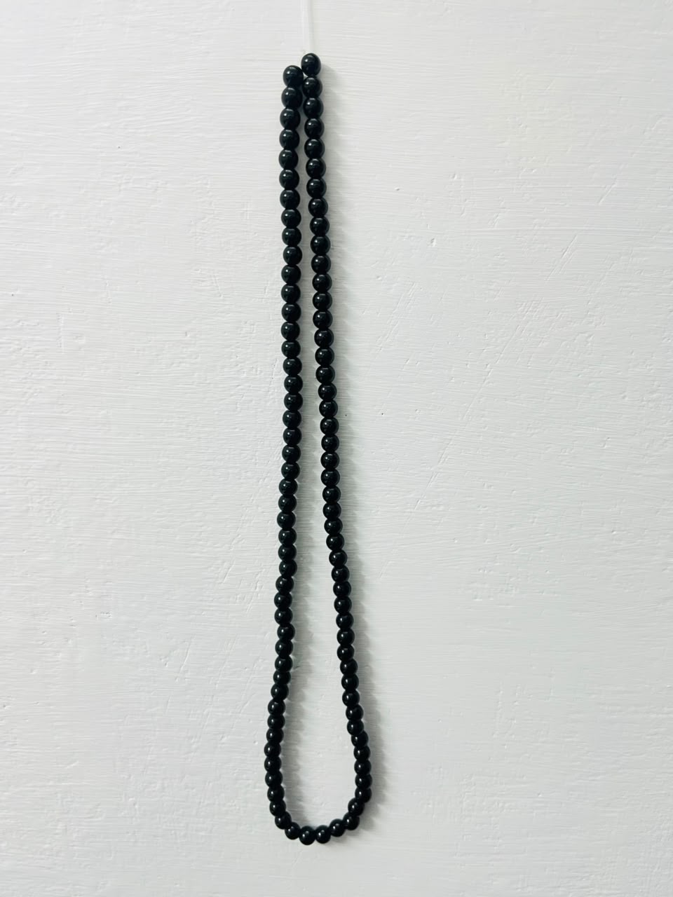 Black Onyx Style Acrylic Beads Mala