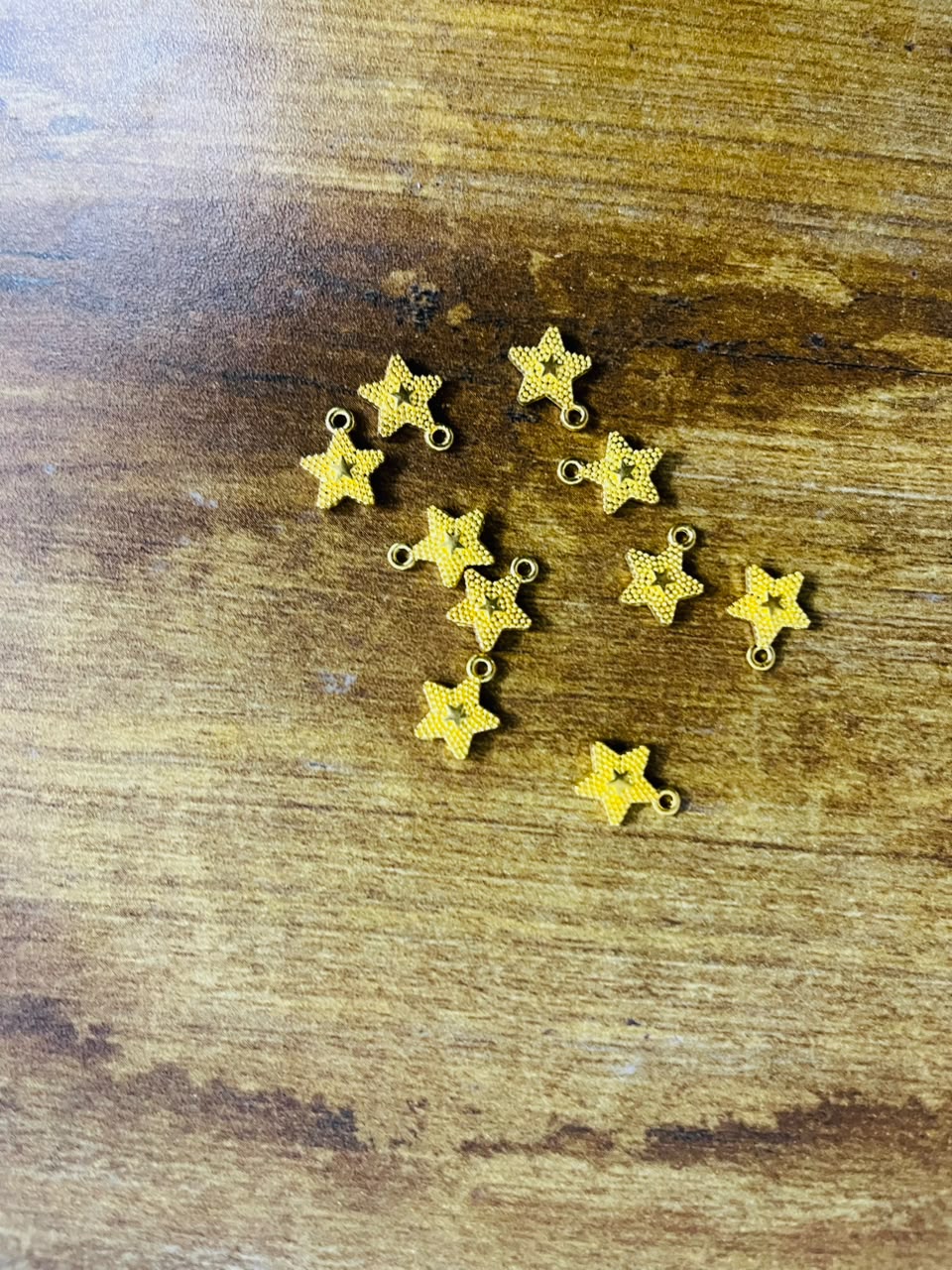 Mini Gold Star Charms (Pack of 3)