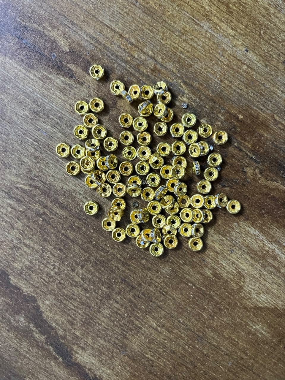 Gold Daisy Spacer Beads(Pack of 5)