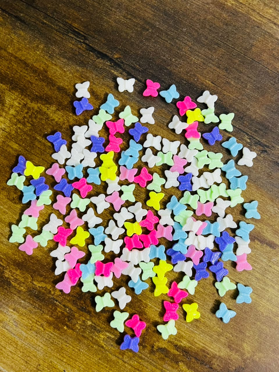 Colorful Acrylic Butterfly Beads(Pack of 24)