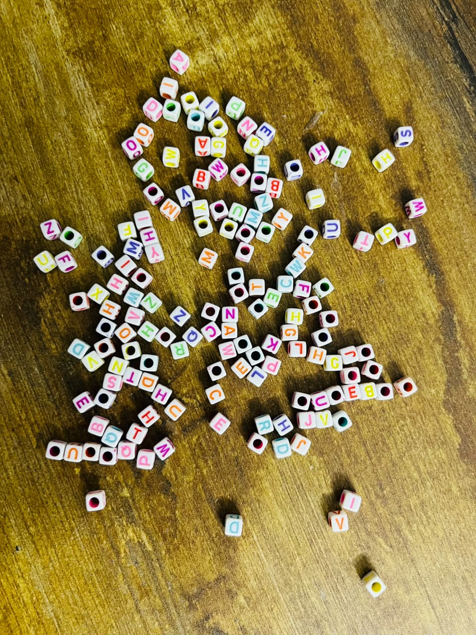 Colorful Alphabet Cube Beads(52 pcs)