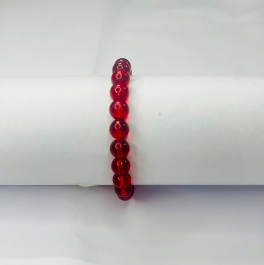 Glossy Red Crystal Bracelet