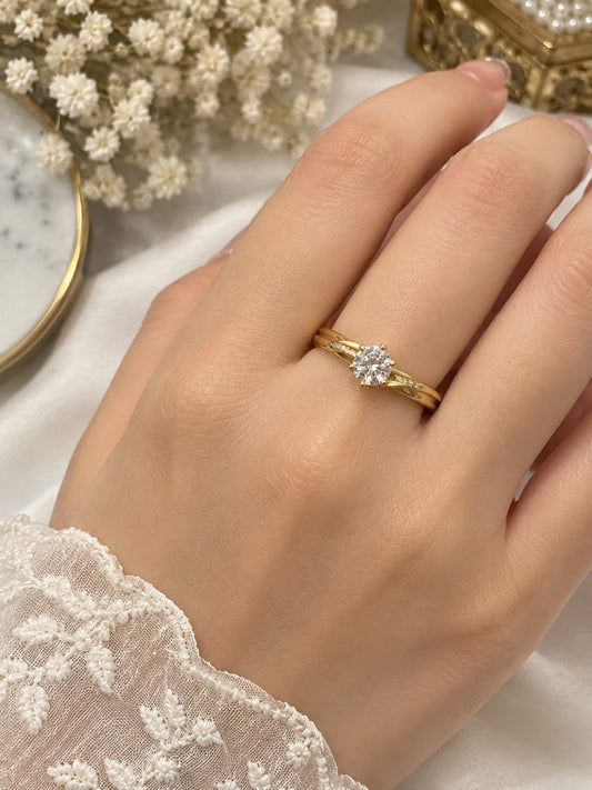 Golden Crystal Sparkle Ring