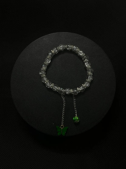 Crystal Bow Charm Bracelet