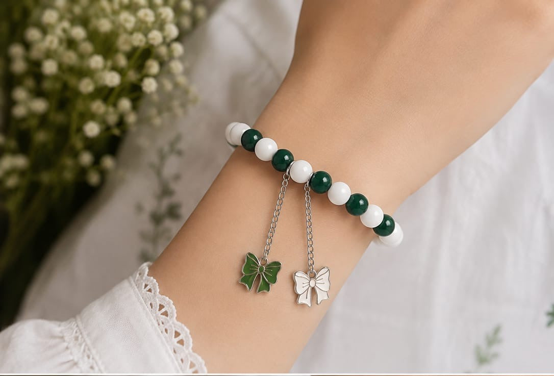 Butterfly Bow Charm Bracelet