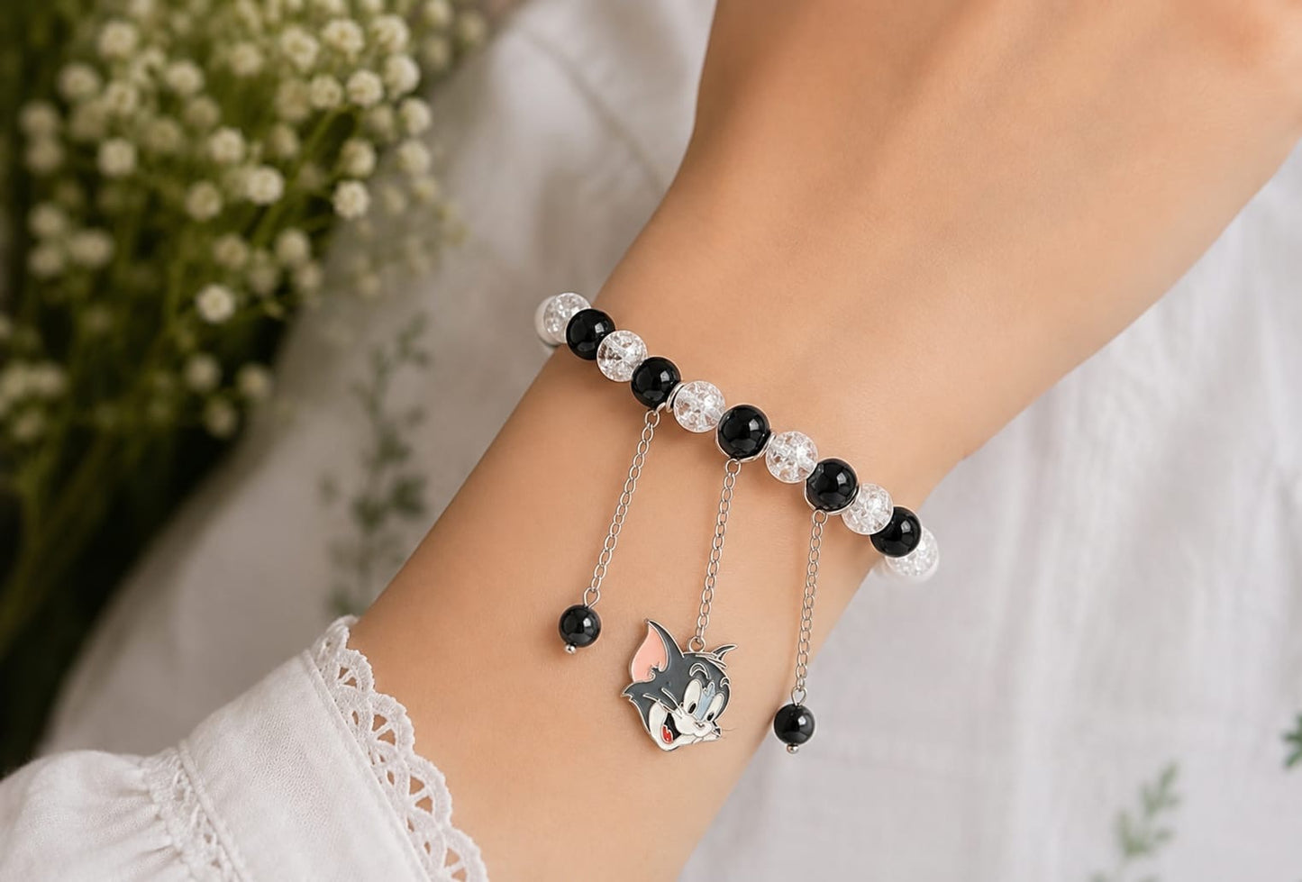 Black & Silver Tom Character Bracelet