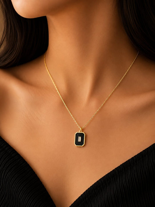 Golden Geometric Pendant Necklace