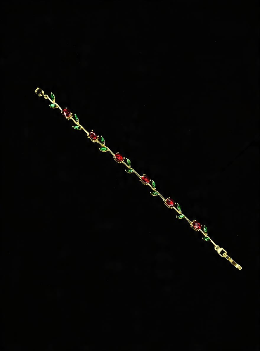 Red Rose Vine Bracelet