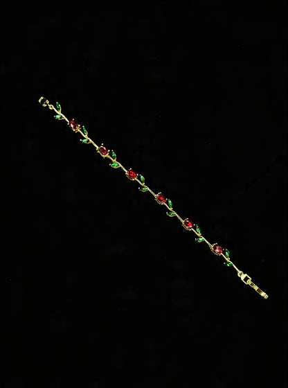 Red Rose Vine Bracelet