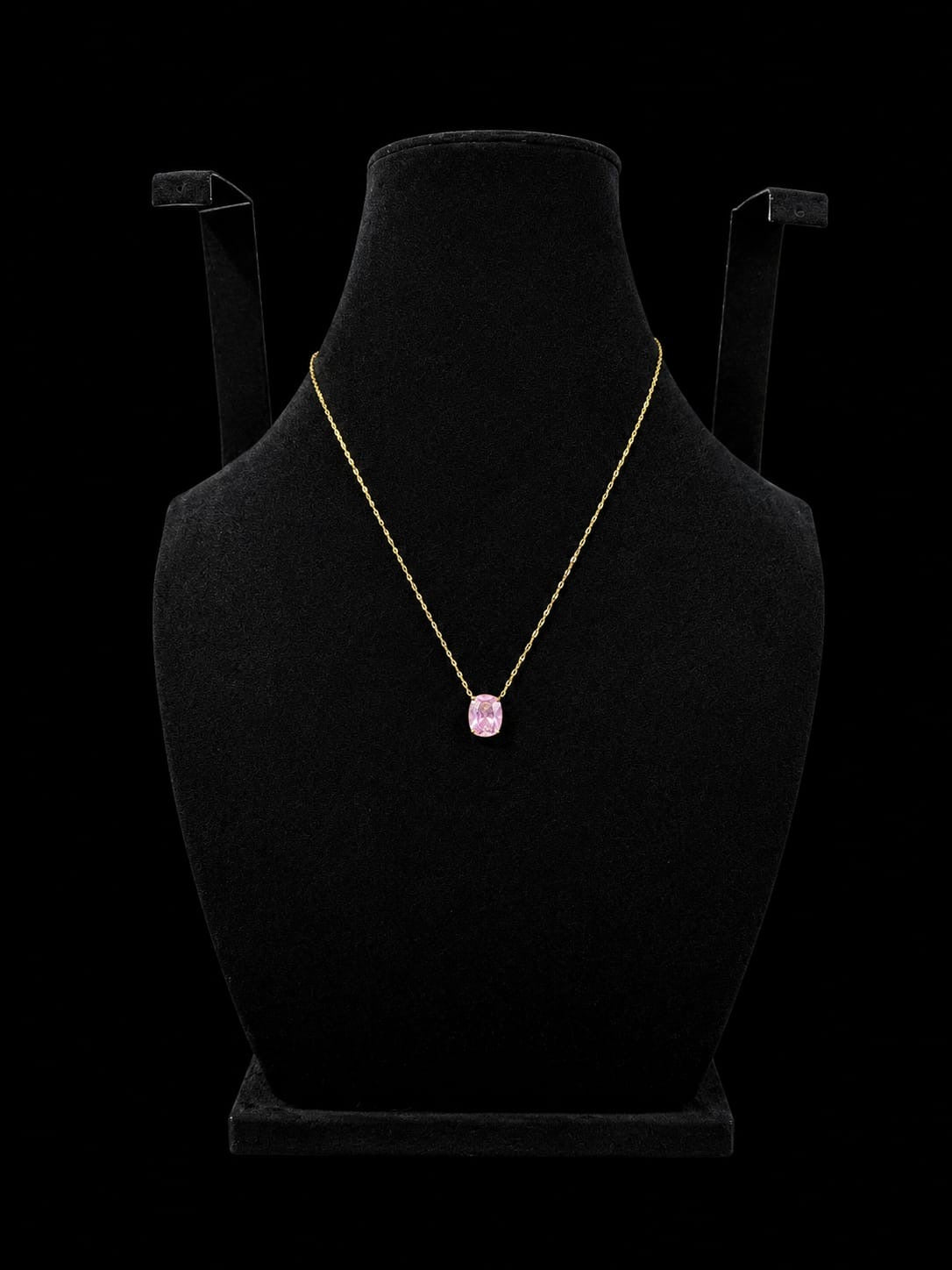 Pink Crystal Pendant Necklace