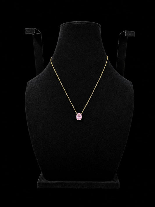 Pink Crystal Pendant Necklace