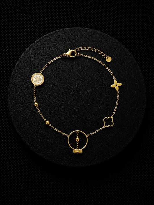 Pearl Flower Hand Chain Bracelet