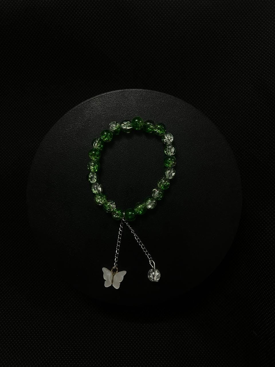 Emerald Butterfly Charm Bracelet