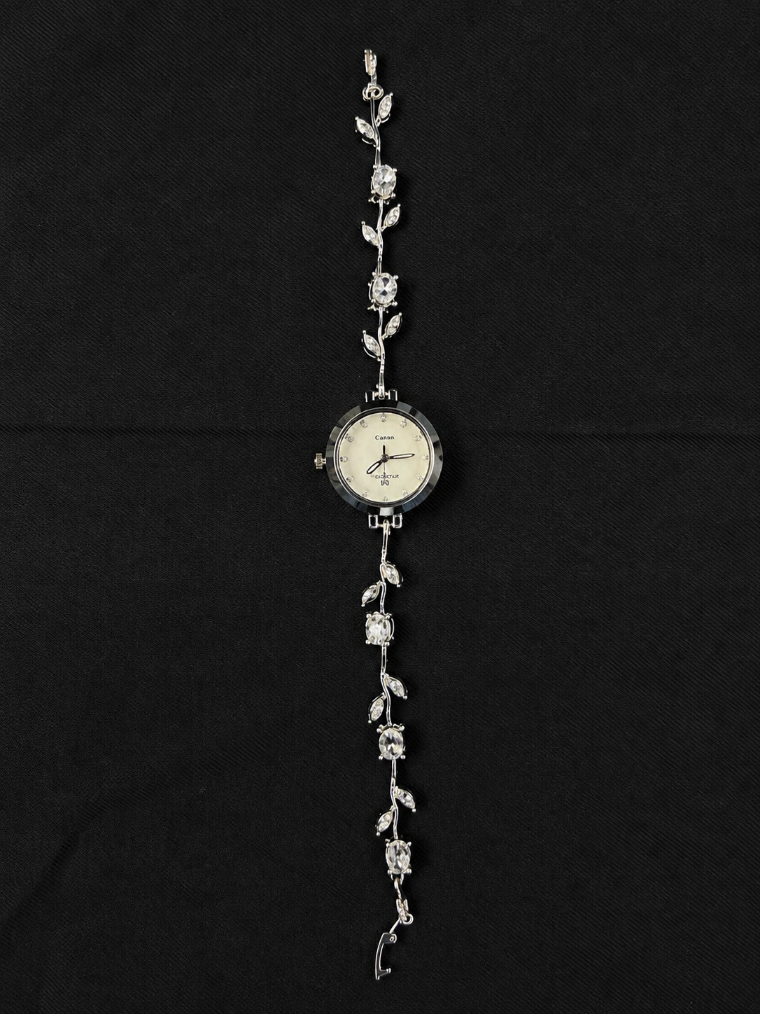 Silver Crystal Tulip Bracelet Watch