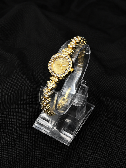 Gold Halo Crystal Bezel  Watch