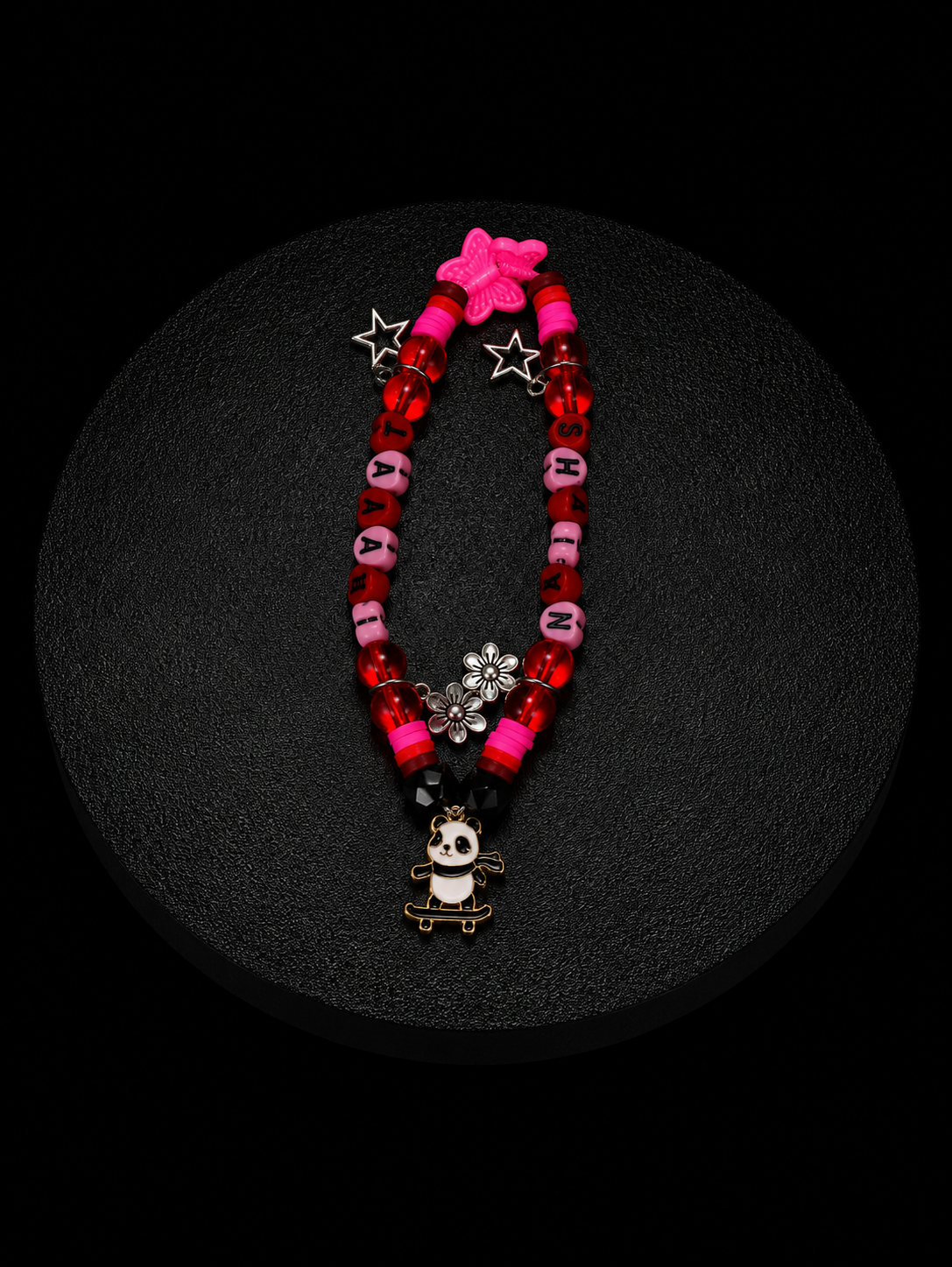 Cute Panda Beaded Phone Charm