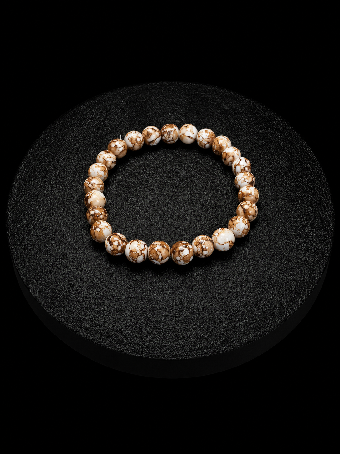 Classic Coffee Marbled Stretch Bracelet