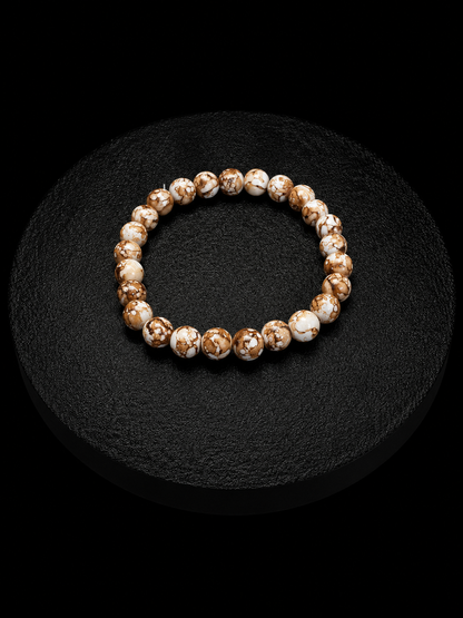 Classic Coffee Marbled Stretch Bracelet