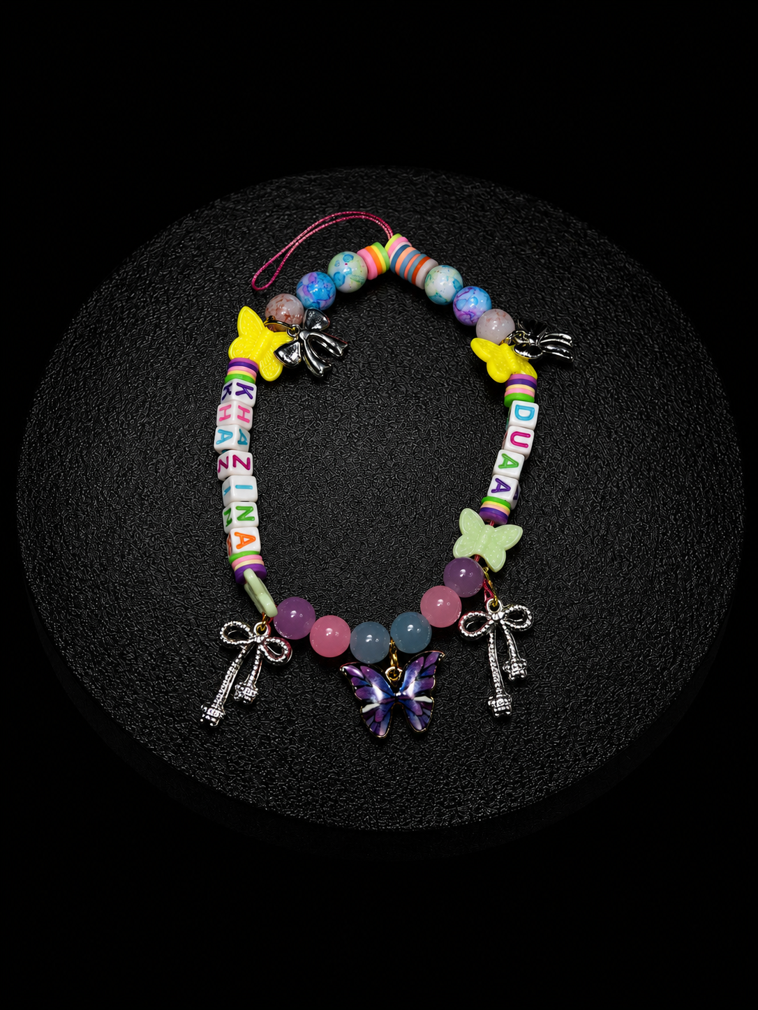 Butterfly Beaded Phone Charm