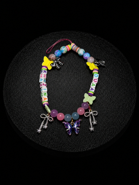 Butterfly Beaded Phone Charm