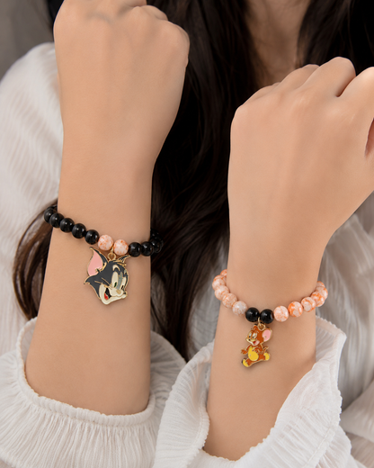Tom and Jerry couple beaded bracelets