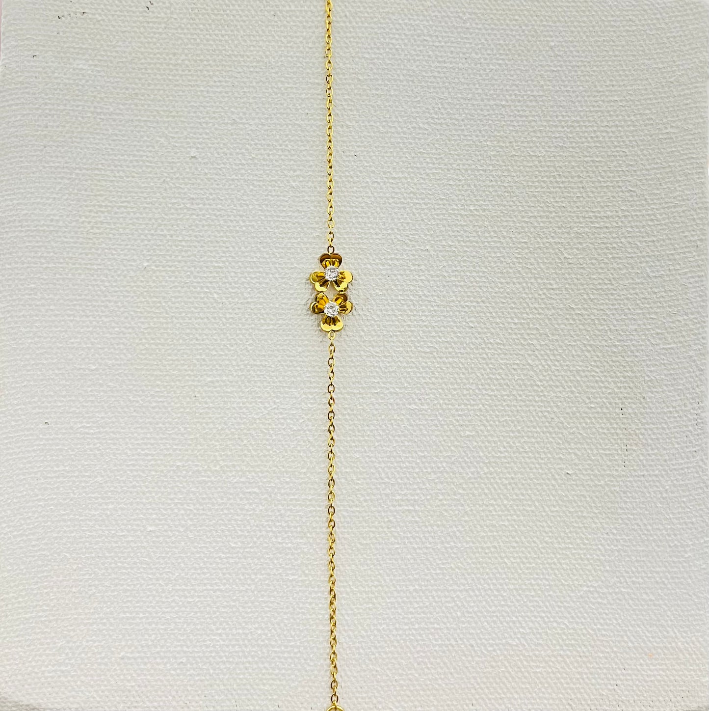 Golden Double Flower Bracelet
