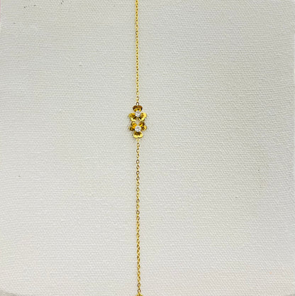 Golden Double Flower Bracelet