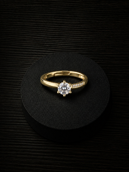Golden Crystal Sparkle Ring