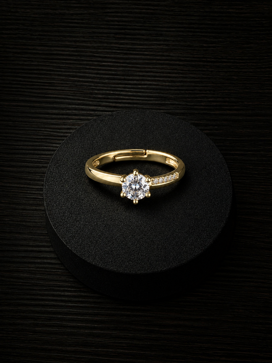 Golden Crystal Sparkle Ring