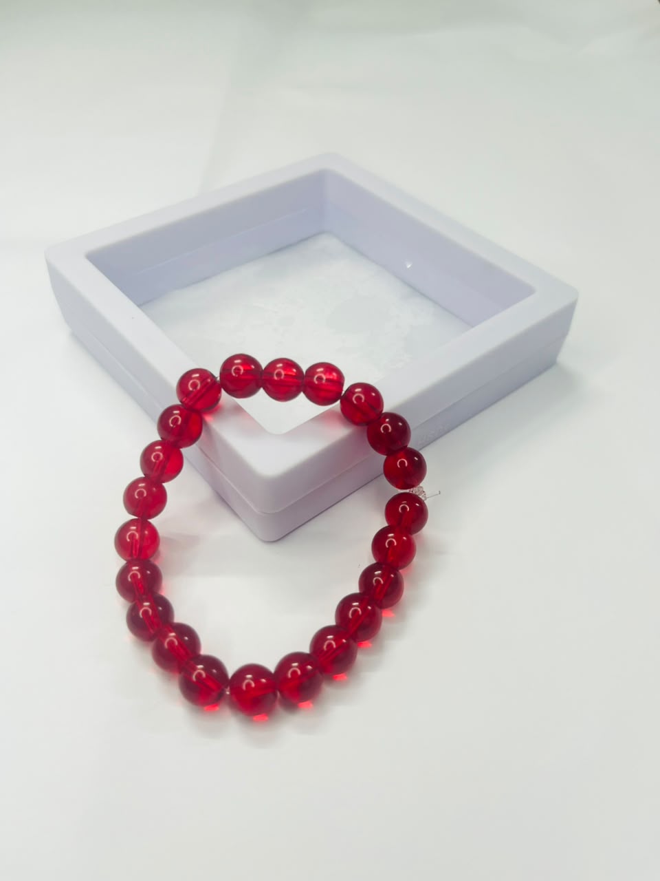 Glossy Red Crystal Bracelet