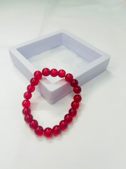 Glossy Red Crystal Bracelet