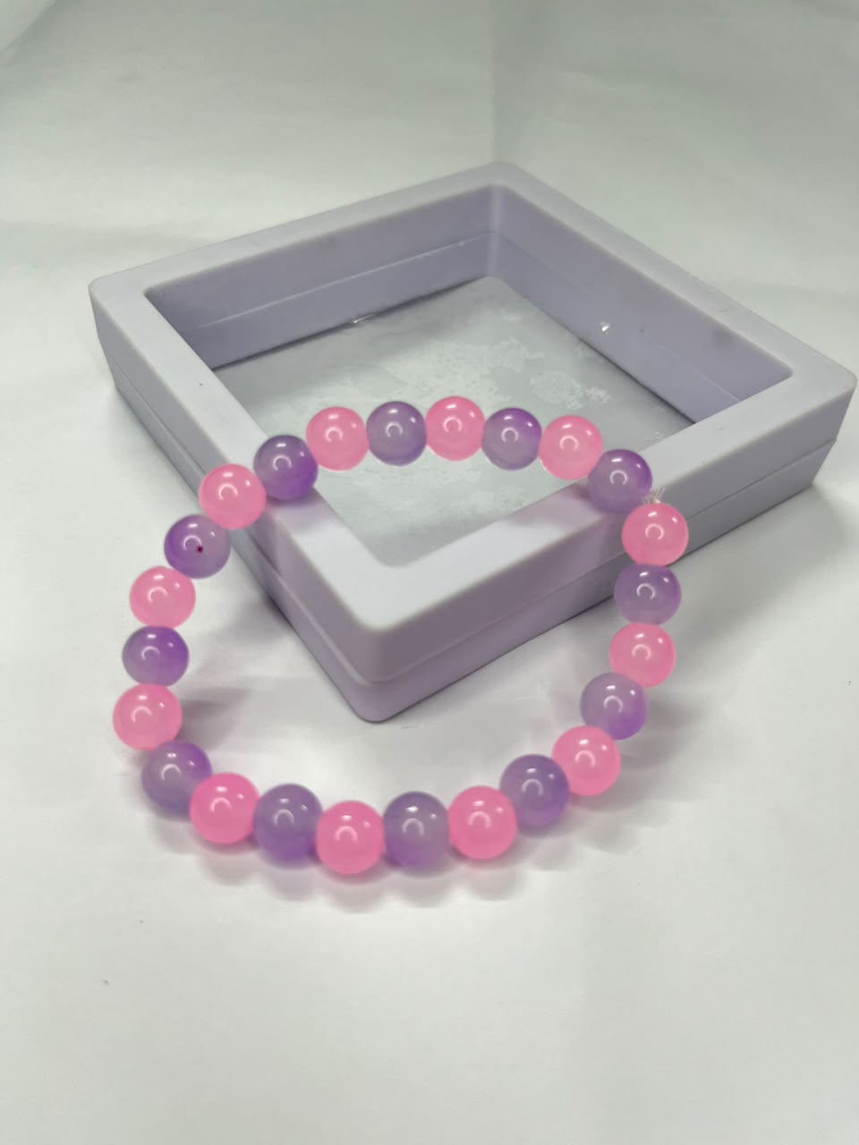 Two-Tone Crystal Beads Bracelet