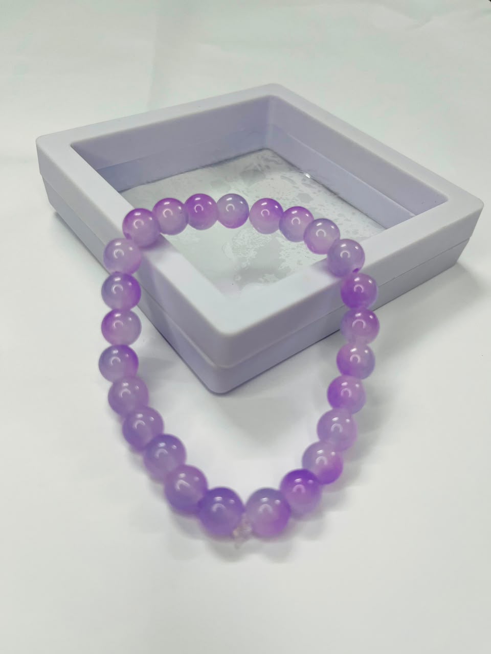 Elegant Lavender Purple Beaded Bracelet