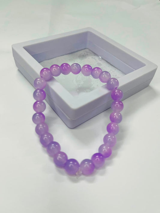 Elegant Lavender Purple Beaded Bracelet