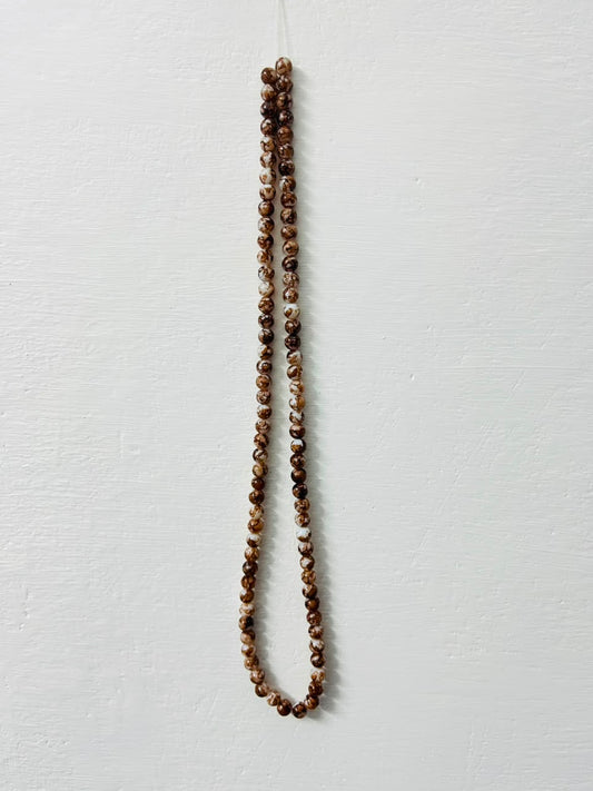 Monochrome Floral Acrylic Beads Mala