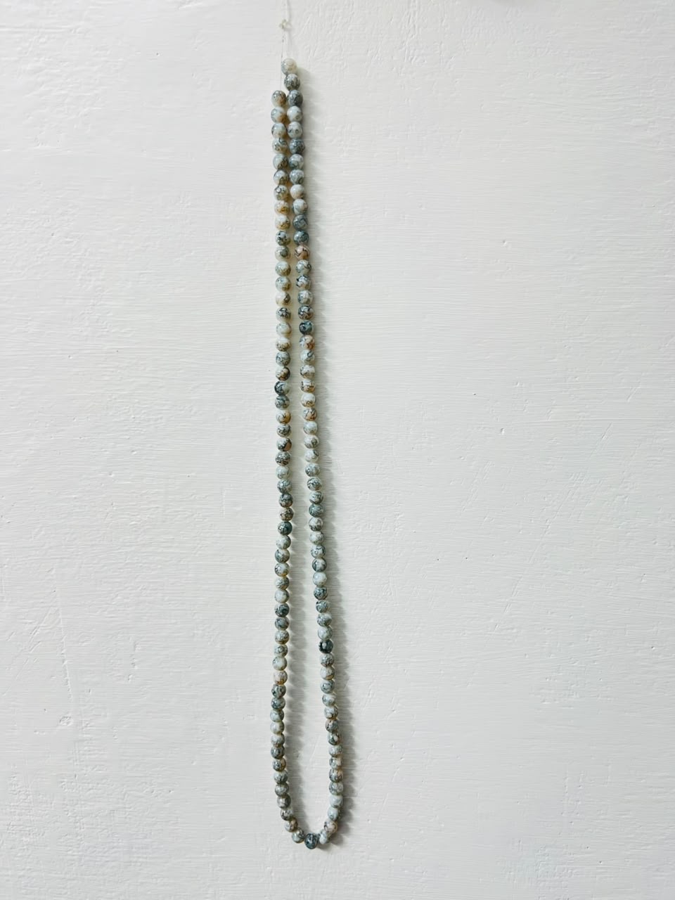 Multicolor Green Marble Beads Mala