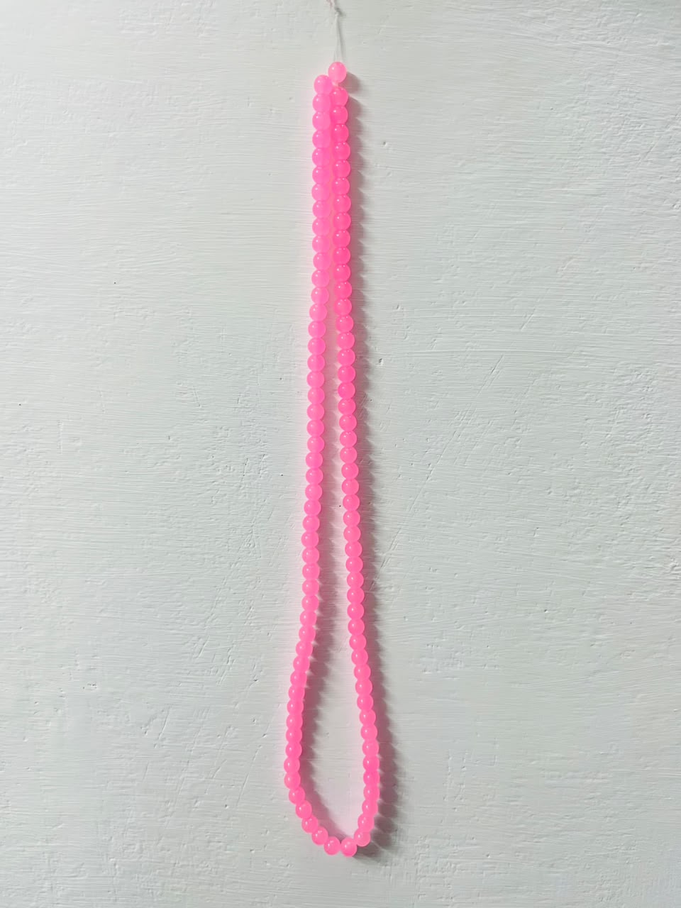 Neon Pink Translucent Beads Mala
