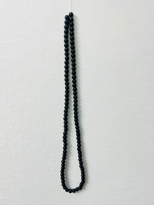 Black Onyx Style Acrylic Beads Mala