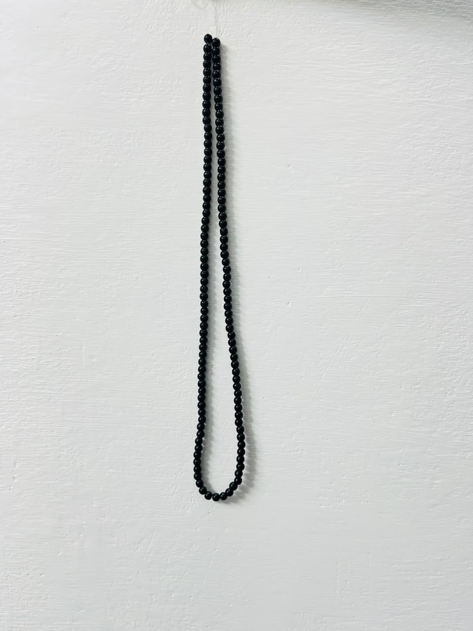 Glossy Black Acrylic Beads Mala ( 6 number)