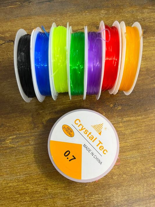 Crystal Tec 0.7mm Colored Elastic Beading Thread