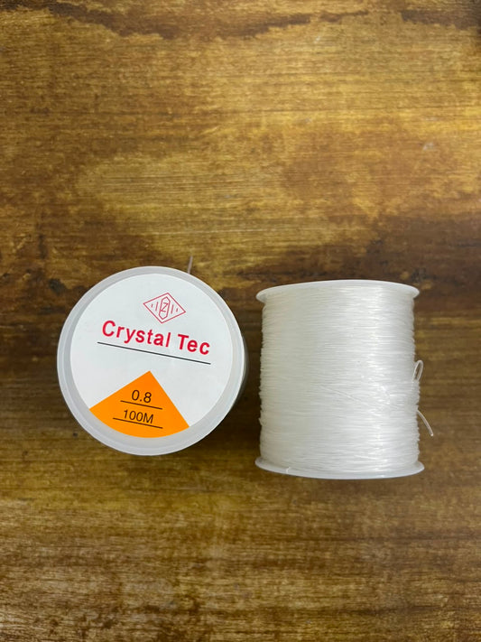 Crystal Tec 0.8mm Elastic Beading Cord (100-Meter Spool)