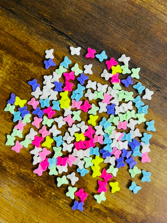 Colorful Acrylic Butterfly Beads(Pack of 24)