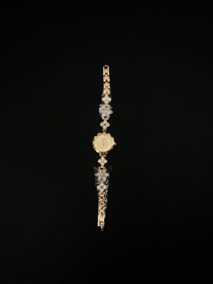 Luxury Floral Crystal  Watch