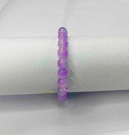 Elegant Lavender Purple Beaded Bracelet