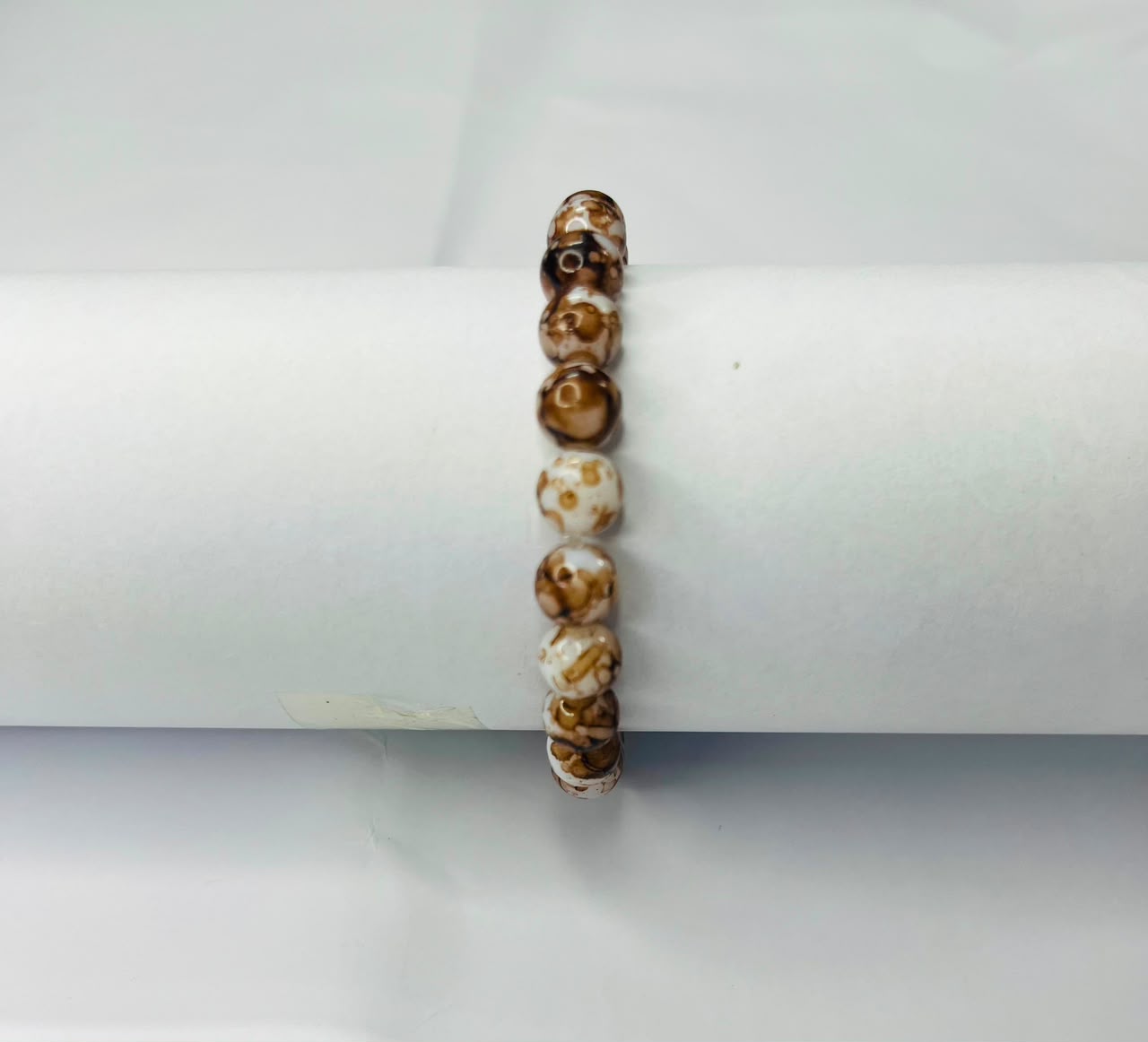 Classic Coffee Marbled Stretch Bracelet