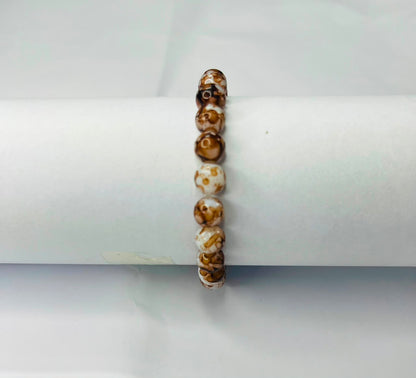 Classic Coffee Marbled Stretch Bracelet